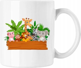 Állatkerti bögre Állatok 2 Fehér 330ml