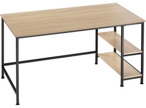 tectake 404424 canton számítógép asztal 120x60x75,5cm - könnyű fa, tölgy sonoma