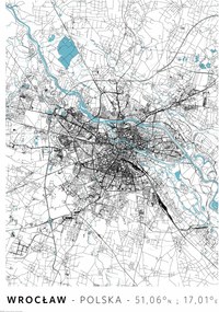 Boroszló várostérkép poszter A2 42x59,4 cm