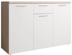 Komód BRUNO sonoma tölgy/fehér