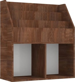 vidaXL barna tölgyszínű szerelt fa újságtartó gyerekeknek 71x30x78,5cm