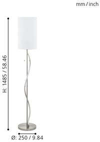 Eglo 98309 - ESPARTAL LED állólámpa 1xE27/60W + LED 11,8W/230V