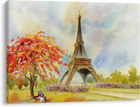 Festett kép az Eiffel-torony (70x50 cm)