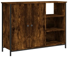 füstös tölgy színű szerelt fa tálalószekrény 100 x 33 x 75 cm