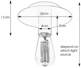 Markslöjd 108540 - Mennyezeti lámpa PIATTO 1xE27/40W/230V fekete