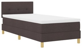 Box Spring Ágy Matraccal Sötétbarna 90x200 cm Szövet