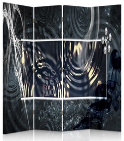 Gario Paraván Absztrakt víz körök Méret: 145 x 170 cm, Kivitelezés: Forgó paraván 360°