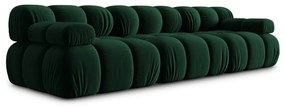 Zöld bársony kanapé 282 cm Bellis – Micadoni Home