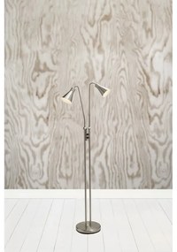 Ezüstszínű állólámpa fém búrával (magasság 150 cm) Odense – Markslöjd