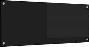 vidaXL Konyhai splashback Fekete 100 x 40 cm edzett üveg