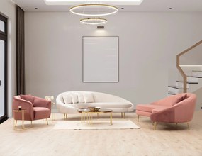 3 személyes kanapé Eses Jobbos - Pink