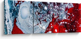 Absztrakt kép (órával) (90x30 cm)