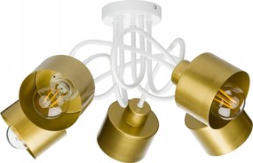 Mennyezeti lámpa csillár lógó Loft göndör fém bögre 5x E27 arany