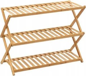 Bambusz Cipőtartó Polc 3 szint 9 Pár Cipőhöz
