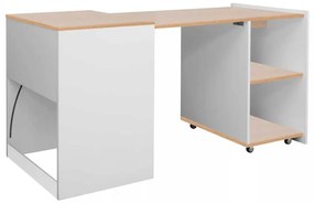 Ternant összecsukható íróasztal, tölgy / fehér
