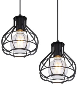 Globo 15388-4D - Csillár zsinóron CLASTRA 4xE27/60W/230V