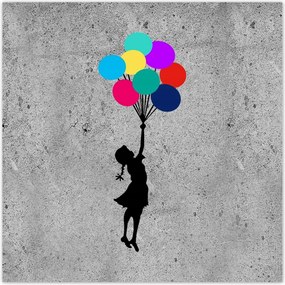 Fotótapéták 208x208 Banksy Szivárványos lebegés