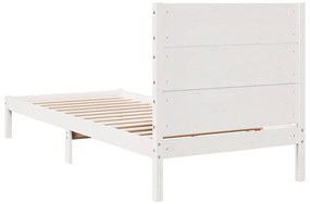 fehér tömör fa extra hosszú ágykeret matrac nélkül 100 x 220 cm