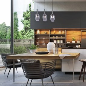 Csillár zsinóron LUGANO 3xE14/40W/230V szürke