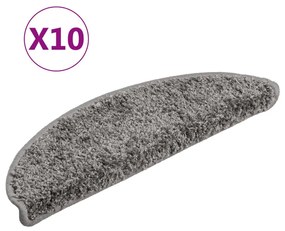 10 db szürke lépcsőszőnyeg 56 x 17 x 3 cm