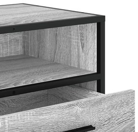 szürke sonoma színű szerelt fa és fém TV-szekrény 80x34,5x40 cm