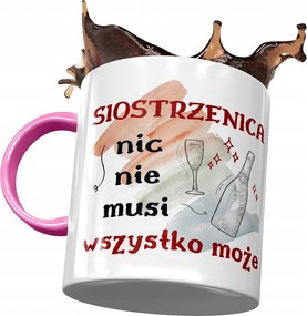 Rózsaszín Bögre Unokahúgnak Születésnapra Ajándék Nyomtatott Fotóval