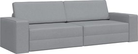 vidaXL Kanapéágy 200cm Világosszürke szövet