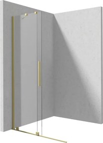 Prizma csúsztatható walk-in zuhanyfal_100x195, szálcsiszolt arany