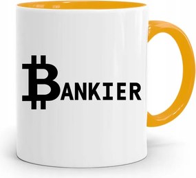 Bankárnak Sárga Bögre Születésnapi Ajándék fényképes nyomtatással