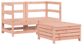 vidaXL 3 részes tömör duglászfenyő kerti kanapészett