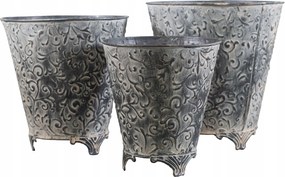 3 db Retro Stílusú Virágtartó, fém
