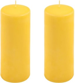 Gyertya készlet 20 cm Ø 7,5 cm 2 db sárga