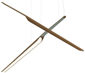 Függeszték Swan Wing 1130 mm, szabályozható, többféle változatban - TUNTO Modell: természetes dió, Borító: préselt rétegelt lemez, zöld színű