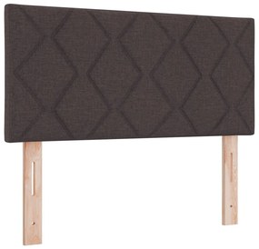 Fejtámla Gyémánt Blokkos Design Sötétbarna 90 cm Szövet