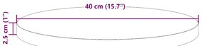 viaszbarna tömör fenyőfa kerek asztallap Ø40 x 2,5 cm