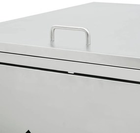 rozsdamentes acél keret gurítható szemeteskukához 240 liter