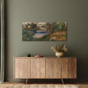 Kép - Auguste Renoir, Landscape at Vetheuil, reprodukciók (120x50 cm)