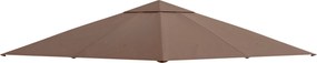 Outsunny Kerti Pavilon Tető kb. 3 x 3 m, Vízhatlannak minősített Csere Napernyő, Pavilon Huzat, Napvédelem, 8 Vízelvezető Lyukkal, Poliészter, Kávé |