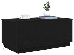 Fekete tölgy dohányzóasztal LED-lámpákkal 90x50x40 cm