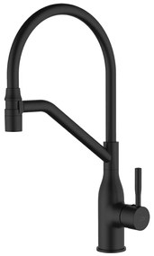 Laveo Colina, magas mosogatócsaptelep U-alakú kifolyóval, matt fekete, LAV-BCO_B78D