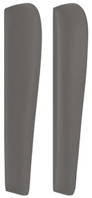 szürke műbőr fejtámla szárnyakkal 183x23x118/128 cm