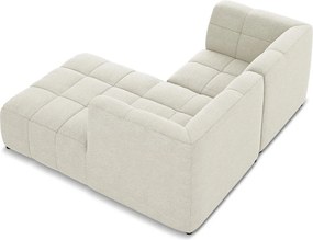 Bézs buklé sarokkanapé (jobb oldali-heverő résszel) Aloha – Makamii