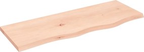 vidaXL kezeletlen tömör tölgyfa fali polc 80x30x2 cm