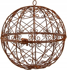 Rozsdamentes fém dekorációs gömb Roy lyukkal 30x30 cm