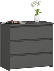 Éjjeliszekrény CL3 grafit szürke éjjeli asztal 60cm 3fiókos Akd