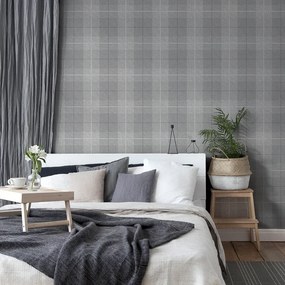 Arthouse Signature 1 Country Tartan szürke kockás vlies tapéta – 294901