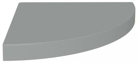 4 db szürke MDF lebegő sarokpolc 35 x 35 x 3,8 cm