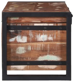 Tároló ládák 80x30x30cm Tömör Újrahasznosított Fa és Fém