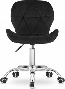 AKCIÓ Fekete irodai szék AVOLA VELVET II. minőség