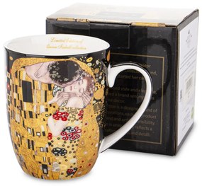 Porcelán bögre többszínű 10,5x12x8,5cm Klimt: A csók